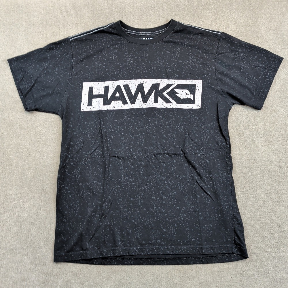 Tony Hawk Large T-Shirt Black Splatter Print Skater Streetwear Box Logo Tee